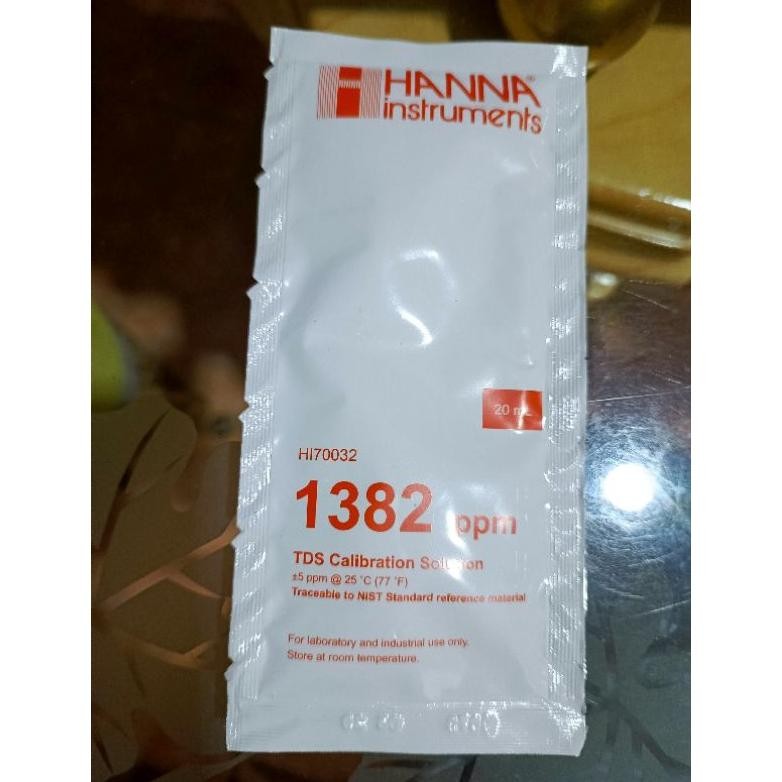 Jual hanna instrument HI 70032 1382 ppm tds calibration solution sachet ...