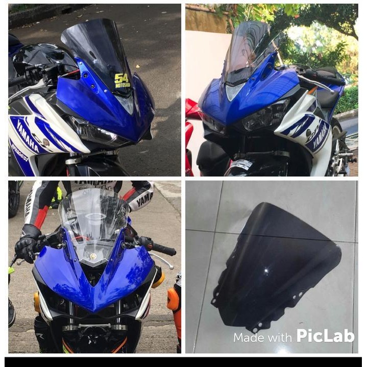 Jual Windshield R25 Racing Visor Yamaha R25 Gp Race Laser Cutting ...