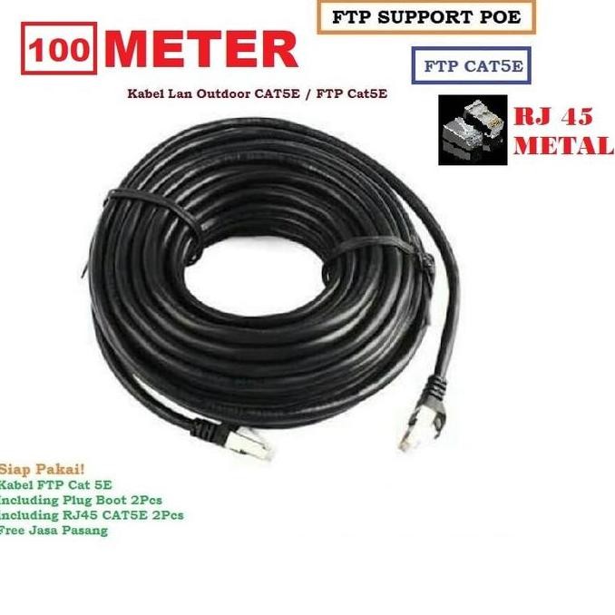 Jual FTP 100 METER KABEL LAN OUTDOOR FTP CAT5E 5 CAT 5E FTP 100 METER ...