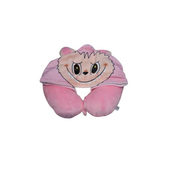 Jual Bantal Labubu Leher Hoodie Neck Pillow Trave Bantal Leher Kupluk ...