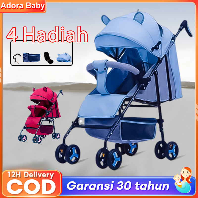 BEIGE Stroller Bayi Lipat Travelling Ringan Dan