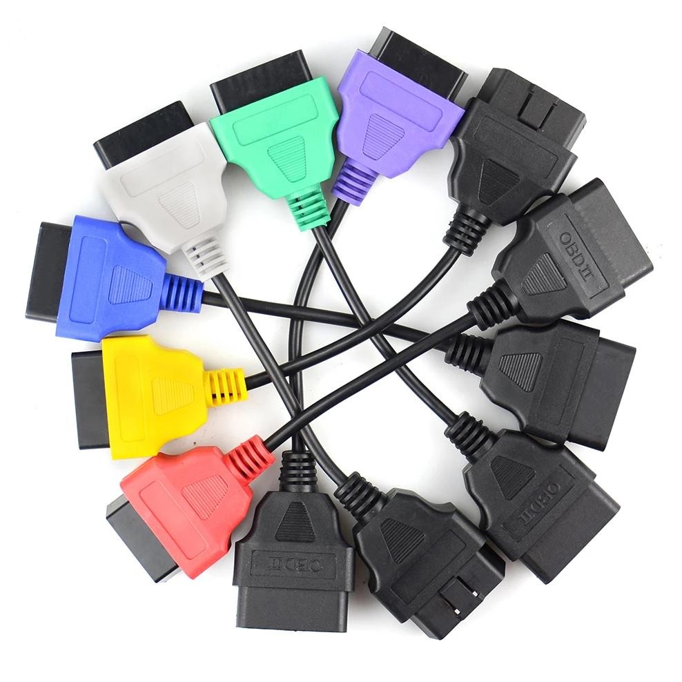 Jual Full 6PCS For FiatECUScan Adapter OBD OBD2 Cable Connector ...