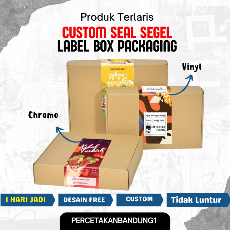 Jual Stiker Segel Box Custom Anti Air & Robek | Label Packing Seal ...