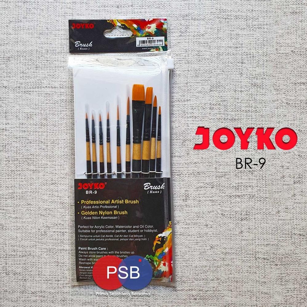 Jual Kuas Joyko BR-9 / Joyko Round Brush / Kuas Lukis Joyko Set 10 Nugi ...