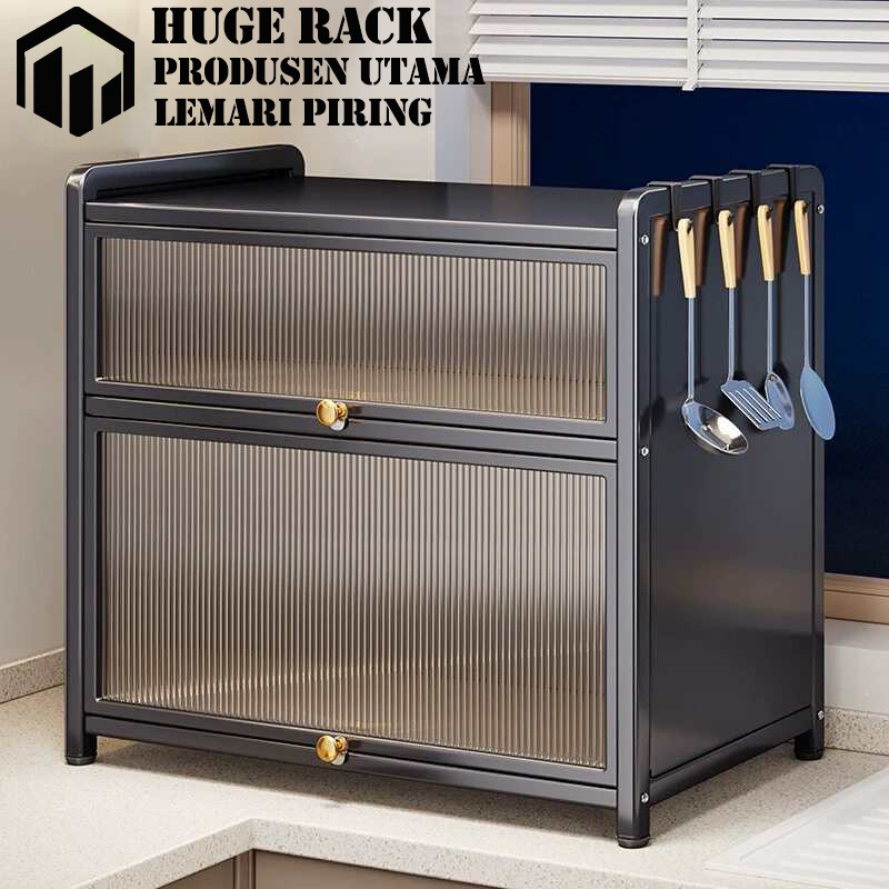 Rak Lemari Dapur Dengan Pintu Rak Piring Minimalis Rak Oven Microwave  Rak Kabinet Dapur Rak Dapur stainless