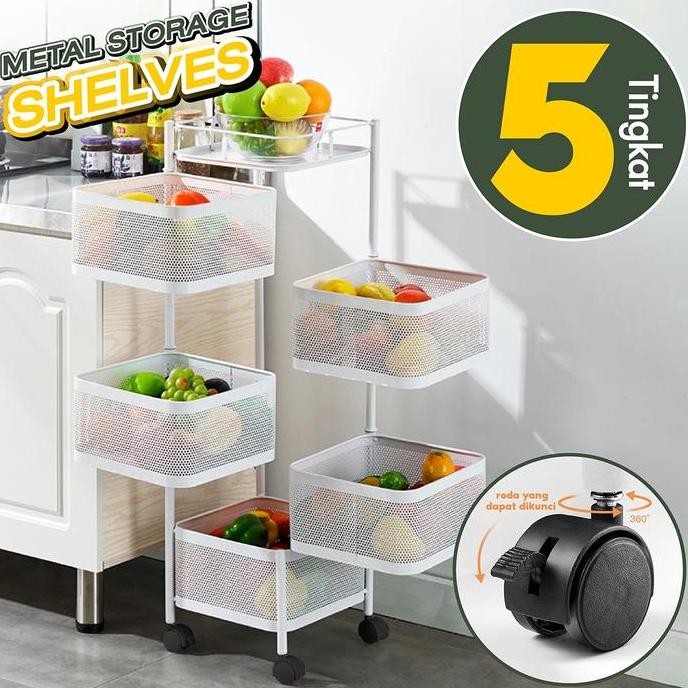 Jual BG SPORT Metal Storage Rak Susun Bertingkat Multifungsi Hitam ...