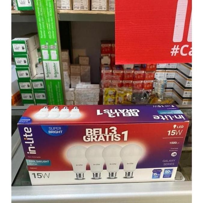 Jual Lampu In Lite Inlite Led Bulb Inb007 15W 15 W Paket Beli 3 Gratis ...