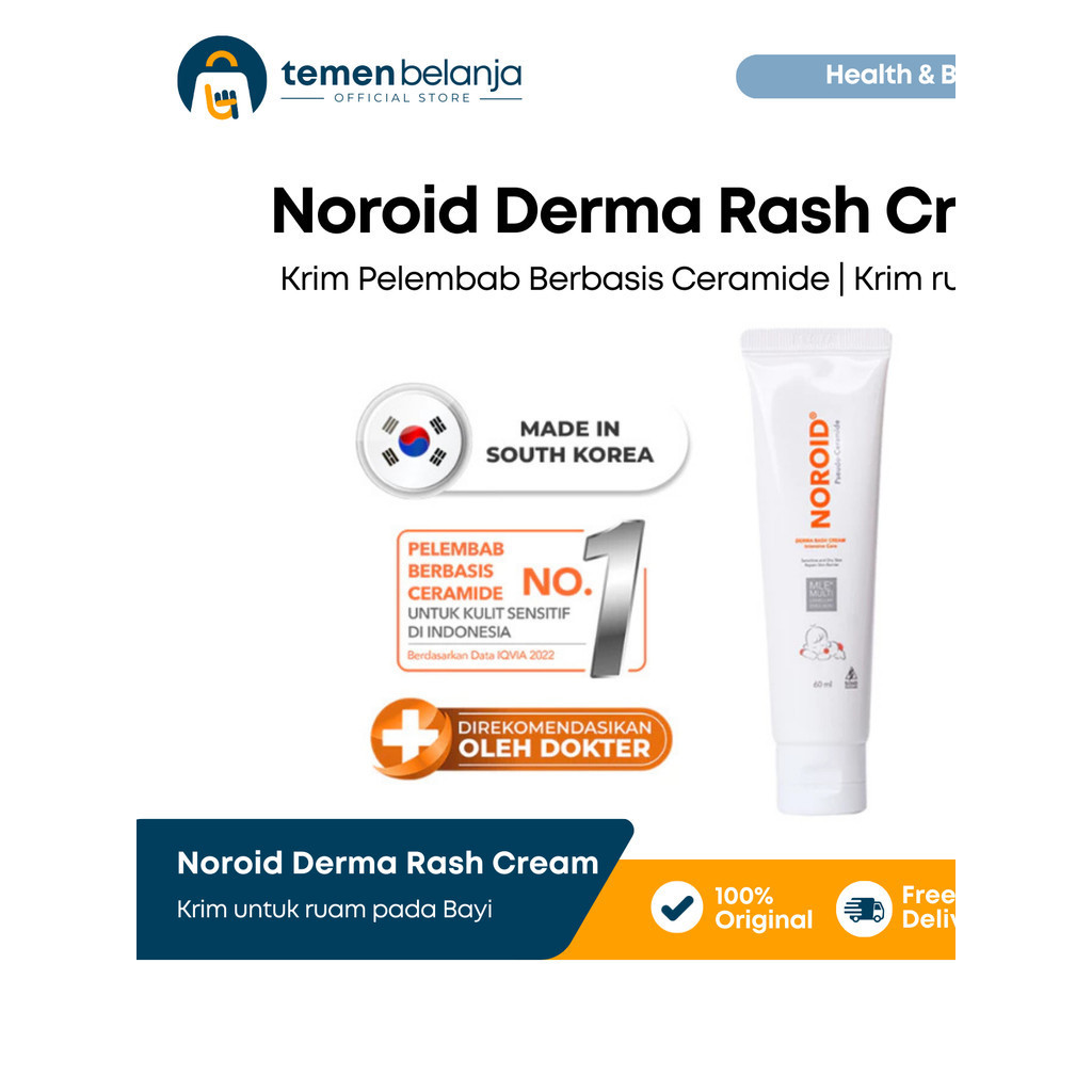 Jual Noroid Derma Rash Cream Pelembab Kulit Anak 60 ml | Shopee Indonesia