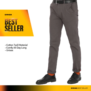 Erigo Chino Pants Jacob Dark Grey - Celana Panjang Chino Unisex