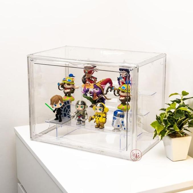 Jual CUBE Acrylic Display Case Rak Pajangan Blind Box Popmart | Shopee ...