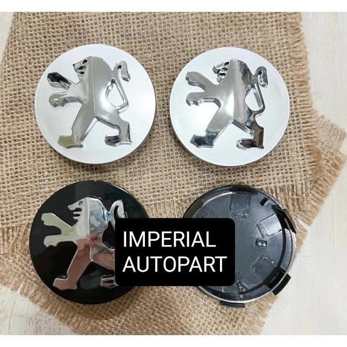 Jual dop roda peugeot 60mm ori | emblem velg wheel cap peugeot center ...