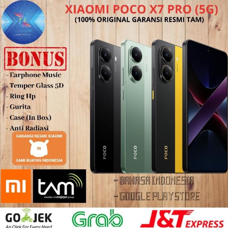 Jual Xiaomi Poco X7 Pro 5G NFC TAM Ram 12GB Rom 512GB 12/512GB Garansi ...