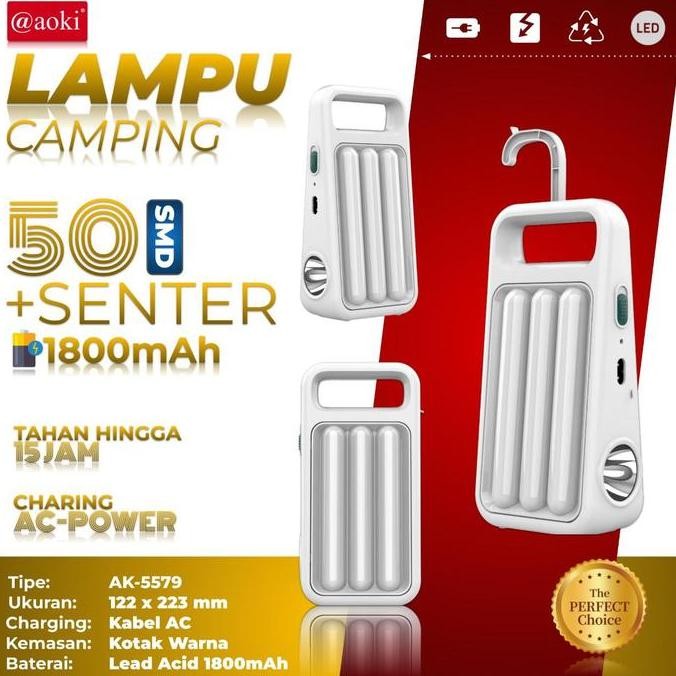 Jual Aoki Lampu Emergency Led 45 Smd / Lampu Darurat Ak-5579 | Shopee ...