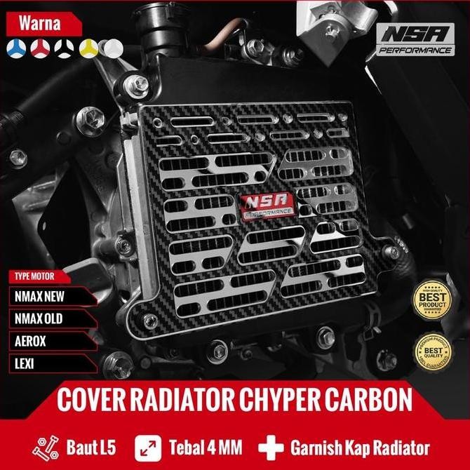 Jual NSA COVER RADIATOR HONDA 160 CYPHER CARBON Tutup Radiator VARIO ...