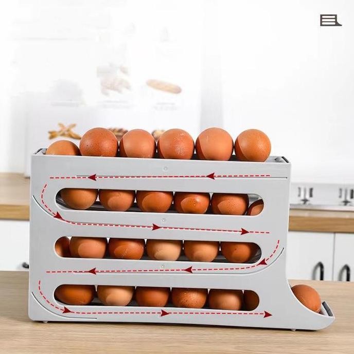 Jual Rak Telur Tingkat / Tempat Penyimpanan Telur Minimalis 4 Tier Rak ...