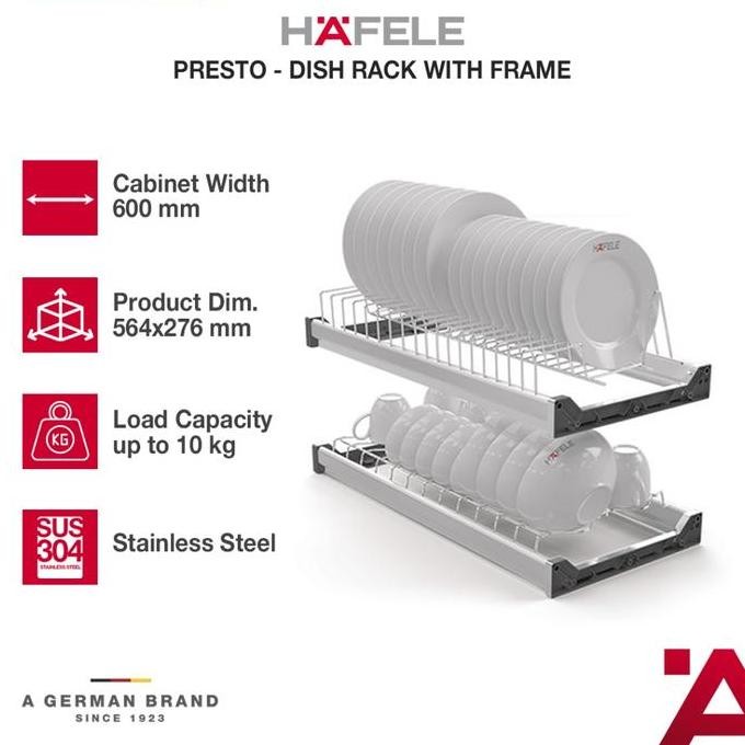 Jual Hafele Rak Piring Dish Rack Dapur Stainless Steel Cucina Presto ...