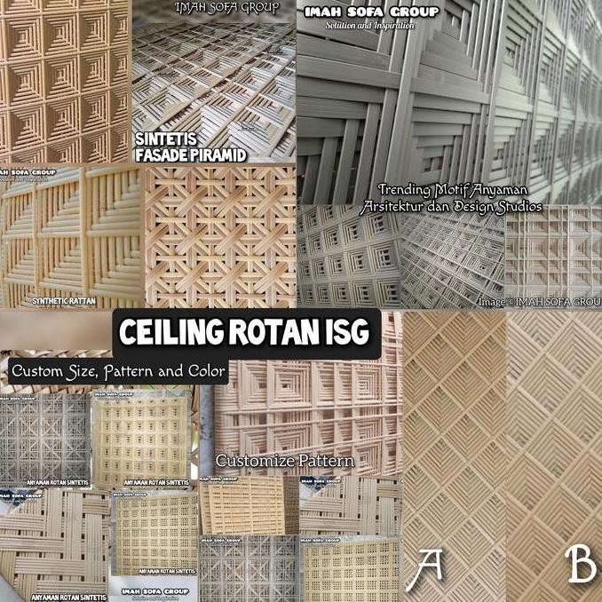Jual Anyaman Plafon Rotan Sintetis Ceiling Rotan Panel Rotan Sintetis ...