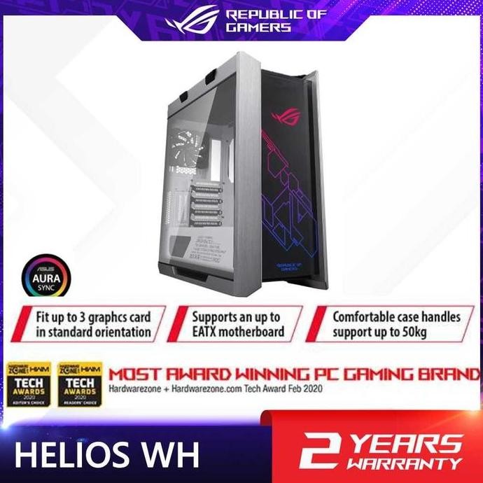Jual TERMURAH - ASUS ROG Strix Helios White Edition RGB Gaming Case ...