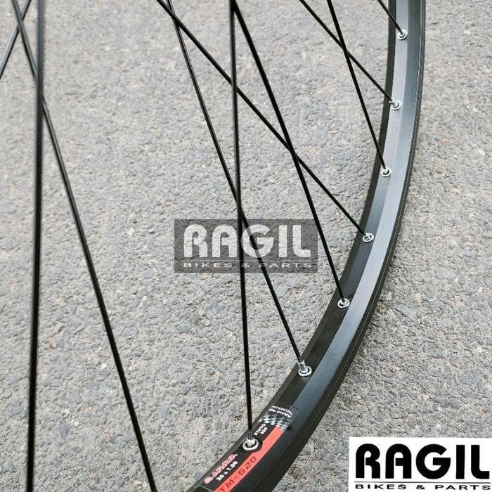 Paire De Roues 700C Araya TX-350 Double Paroi, Moyeux Shimano STX, 7 Vitesses, Japon, Occasion
