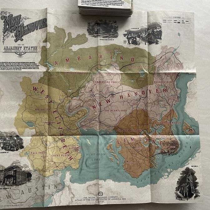 Jual Map Peta Game Red Dead Redemption RDR 2 Pajangan | Shopee Indonesia