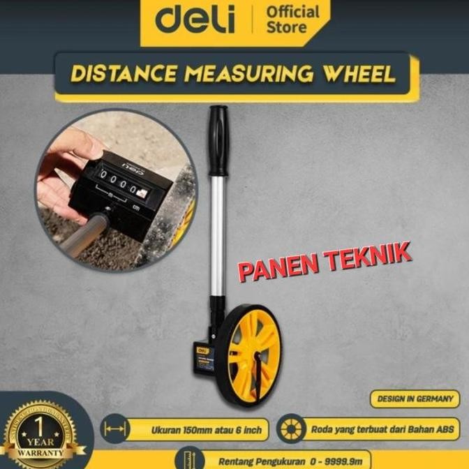 Jual DELI WALKING MEASURE METERAN ROLL METER JALAN DORONG 1 RODA ...