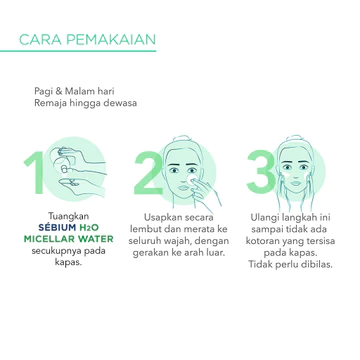 Bioderma Sebium H2O 500 Ml Micellar Water Untuk Kulit Kombinasi Berminyak Berjerawat