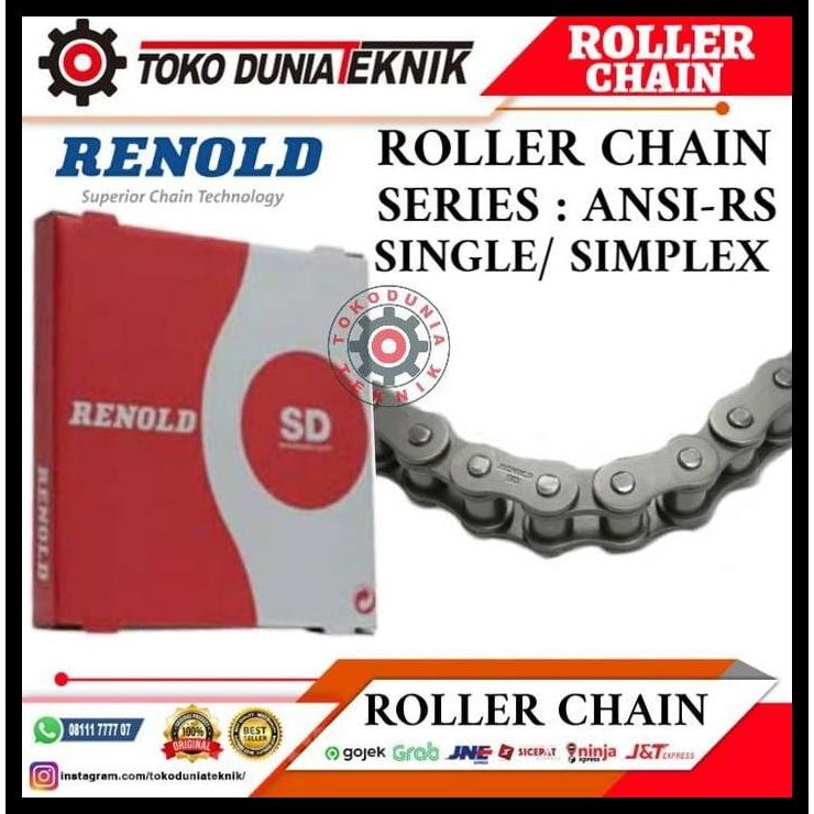 Jual GRATIS ONGKIR RS 60 ROLLER CHAIN RENOLD SIMPLEX / SINGLE ORIGINAL ...