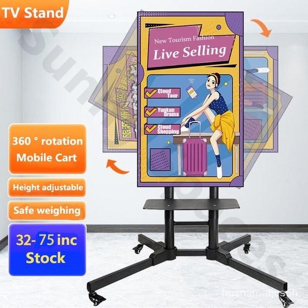 Jual Led Tv Bracket Standing With Roda Dapat Dilepas 360 Stand Floor Tv ...