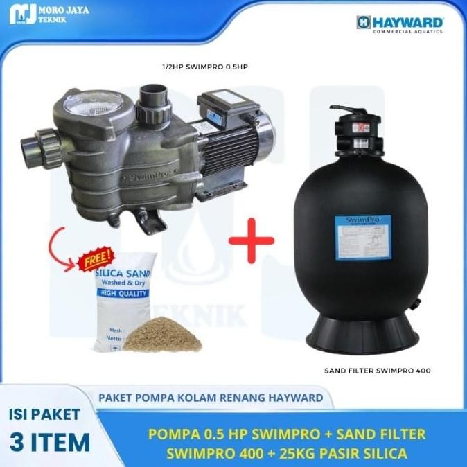 Jual PAKET HAYWARD 1/2HP SWIMPRO 0.5HP + SAND FILTER SWIMPRO 400 ...