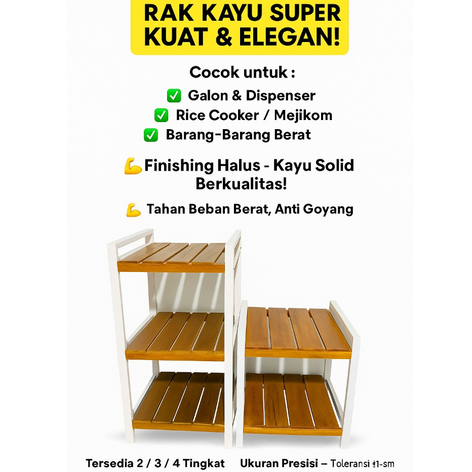 Jual Rak Galon Dispenser Meja Mejikom Kayu Serbaguna Full Finishing ...