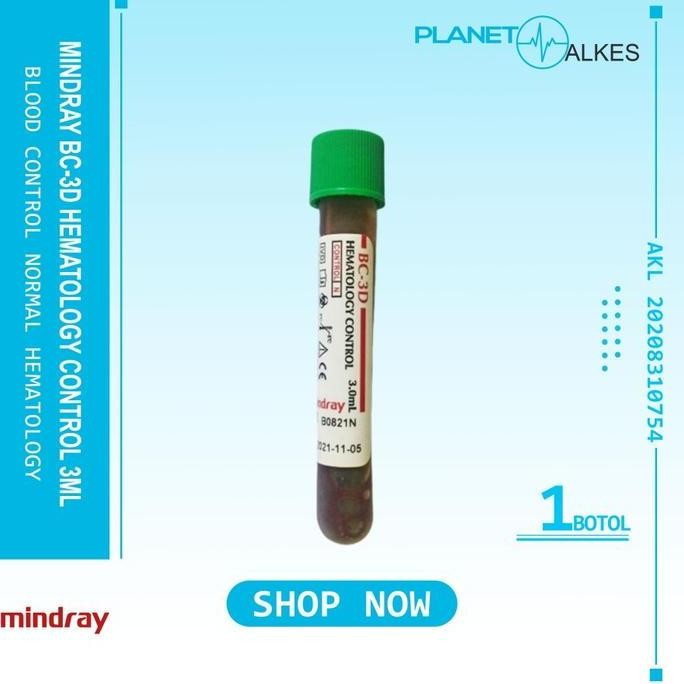 Jual CONTROL HEMATOLOGY MINDRAY 3 DIFF BC-3D 3ML / BLOOD CONTROL NORMAL ...
