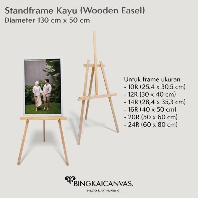 Jual Standing Frame Kayu Tempat Pigura Easel Kanvas - Besar | Shopee ...