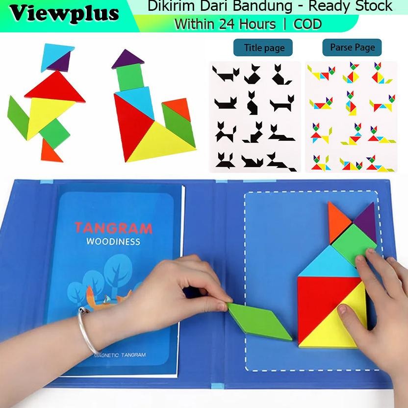 Jual Tangram Magnetic Puzzle Brain Game / Mainan Edukasi Montessori ...