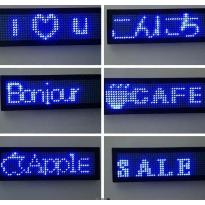 Jual TERBARU - LED Running Text Display Nme Tag - Bisa Request Custom ...