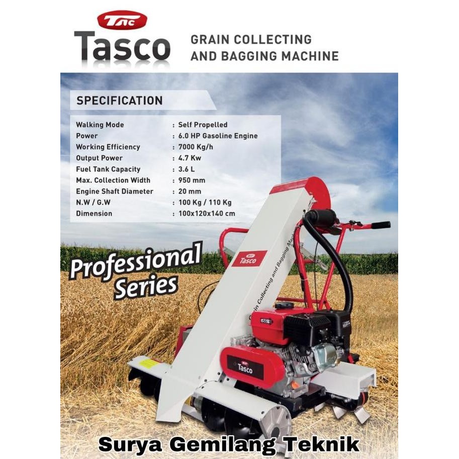 Jual Mesin Panen Padi Pengering Gabah Padi Tasco Grain Bagging Machine ...