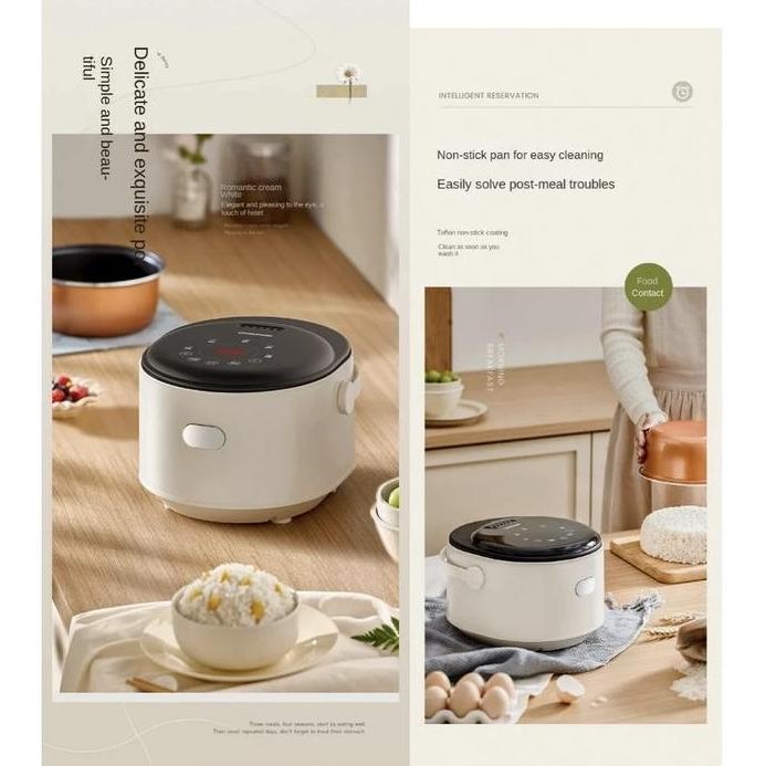 Jual NEW LUNALIFE Smart Rice Cooker 2L Multifungsi Masak Nasi/Sop/MPASI ...