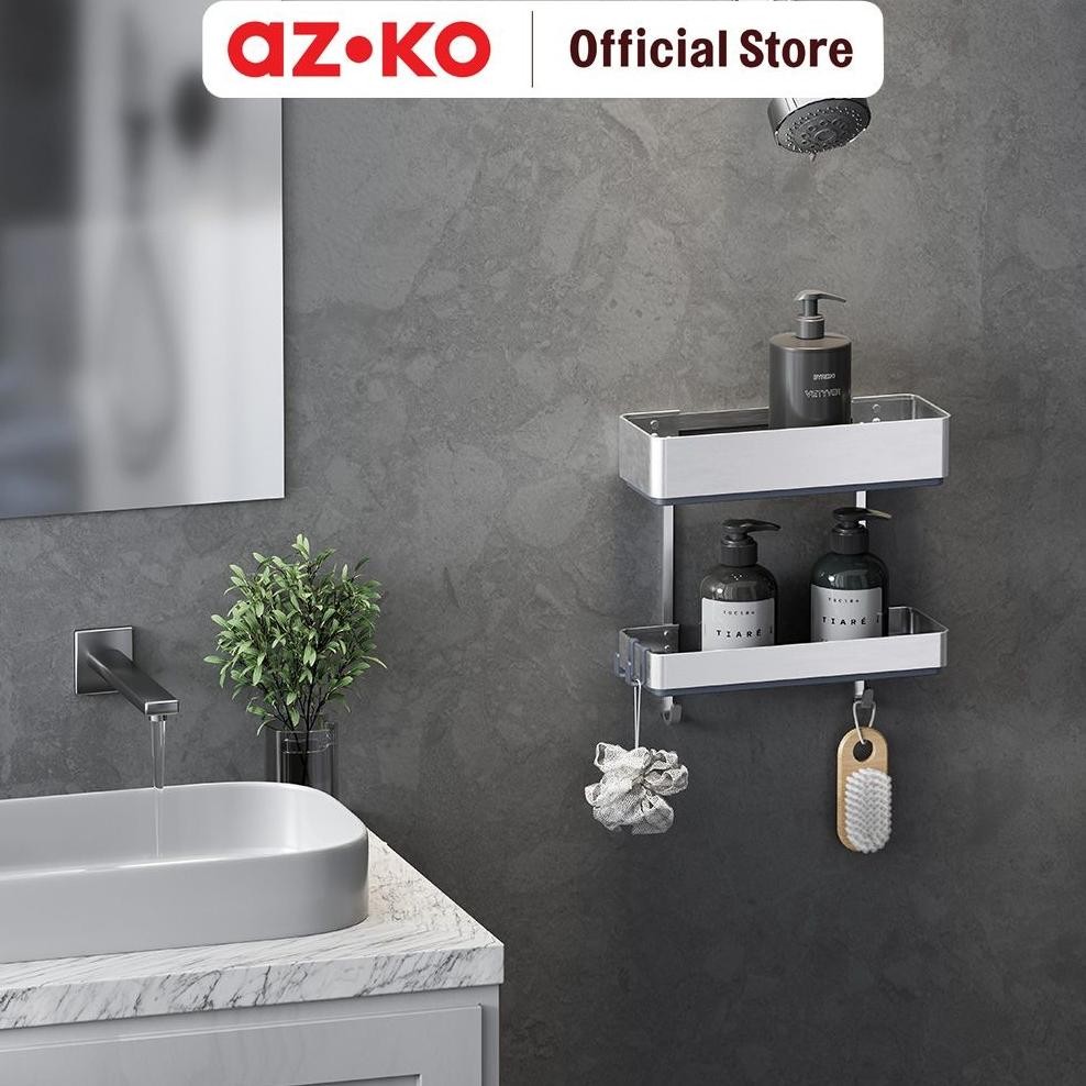 Jual AZKO Stora Rak Dinding Kamar Mandi Aluminium Wk820435 Shower Wall ...