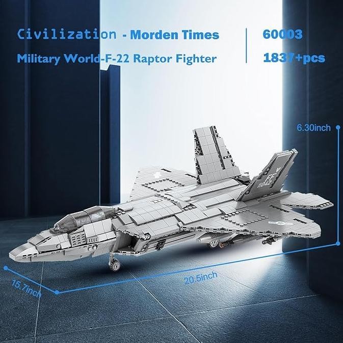 Jual Good Quality Produck Jmbricklayer F-22 Raptor Fighter Jet Building ...