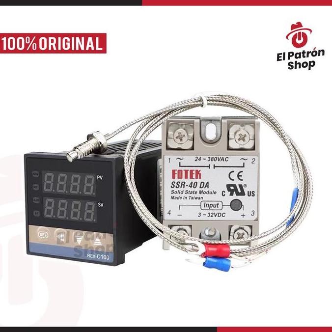 Jual Paket Pid Rex C100 Output Ssr Thermocouple 1 Meter Ssr 40Da High ...
