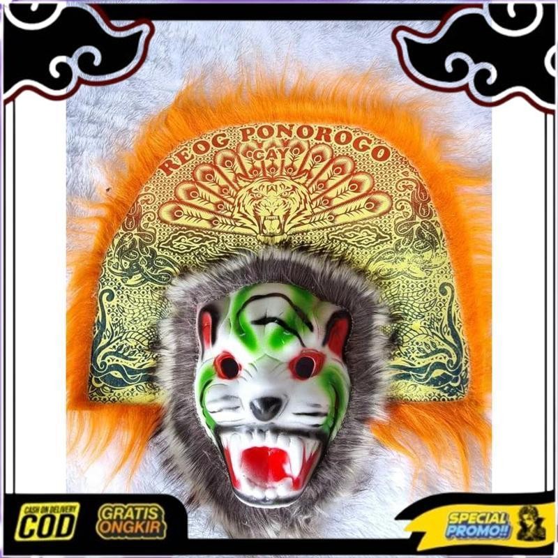 Jual FLASH SALE Topeng Spon Harimau Reog Mini Mainan Anak Topeng Reog ...