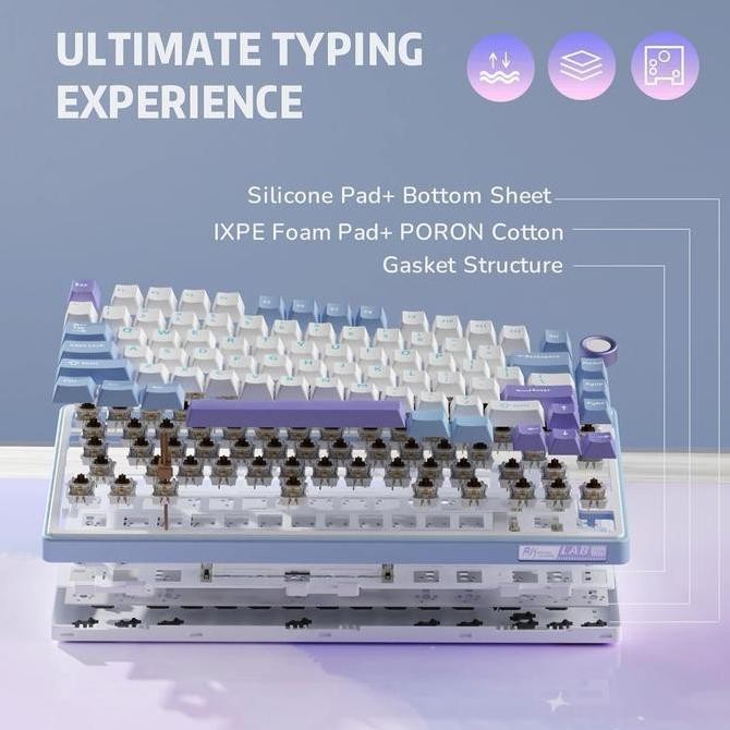 Jual Royal Kludge RK-R75 / RKR75 Hotswap Gasket 75% Mechanical Keyboard ...