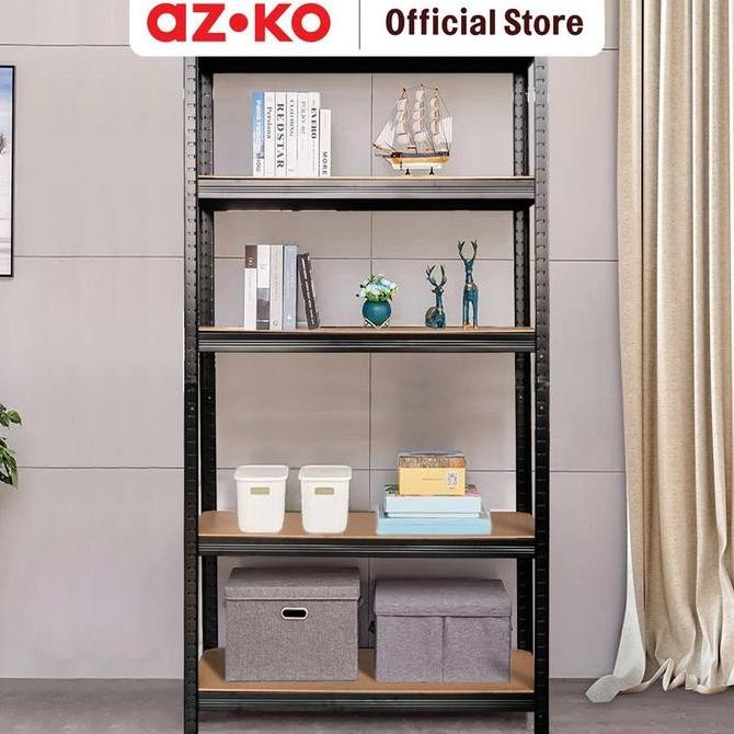 Jual AZKO Krisbow Tori Rak Besi 5 Tingkat - Hitam Storage Rack Metal ...