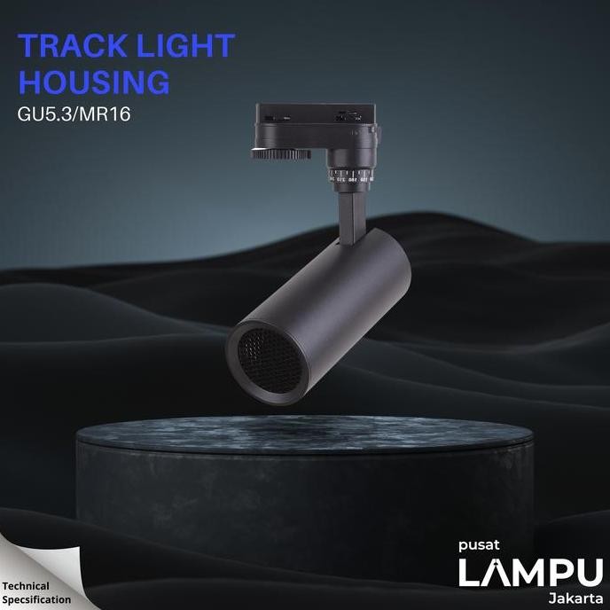 Jual Track Rell Mr16 / Kap Lampu Rell Mr16 / Lampu Industrial Rell ...