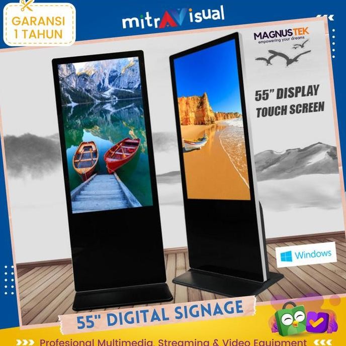 Jual MAGNUSTEK 55 INCH DIGITAL SIGNAGE KIOSK - WINDOWS TOUCH SCREEN ...