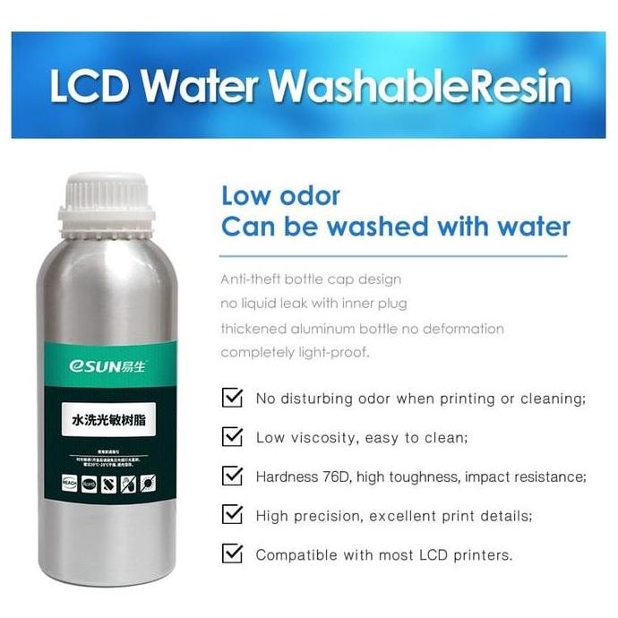 Jual Esun Water Washable Resin For Msla Lcd Dlp 3D Printer | Shopee ...