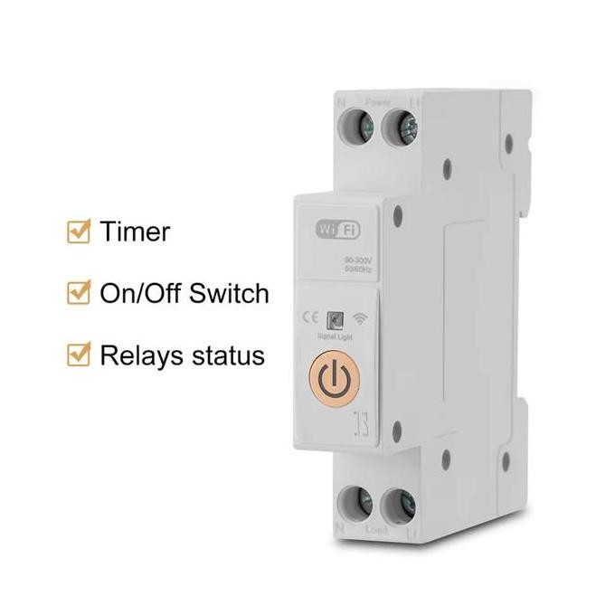 Jual Mcb 1 Phase 63 A Din Rail Listrik Otomatis 300 V Smart Wifi Alat ...