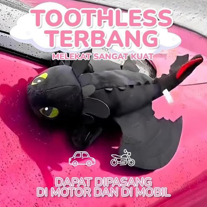 Jual HARGA DISC - Boneka Toothless Dekorasi Kendaraan Mobil/Motor/Helm ...