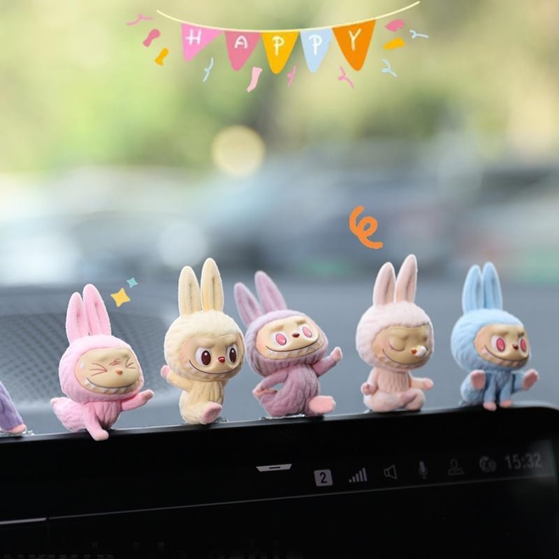 Jual labubu Dashboard Decoration Dashboard Car Cartoon Yoga Automobiles ...