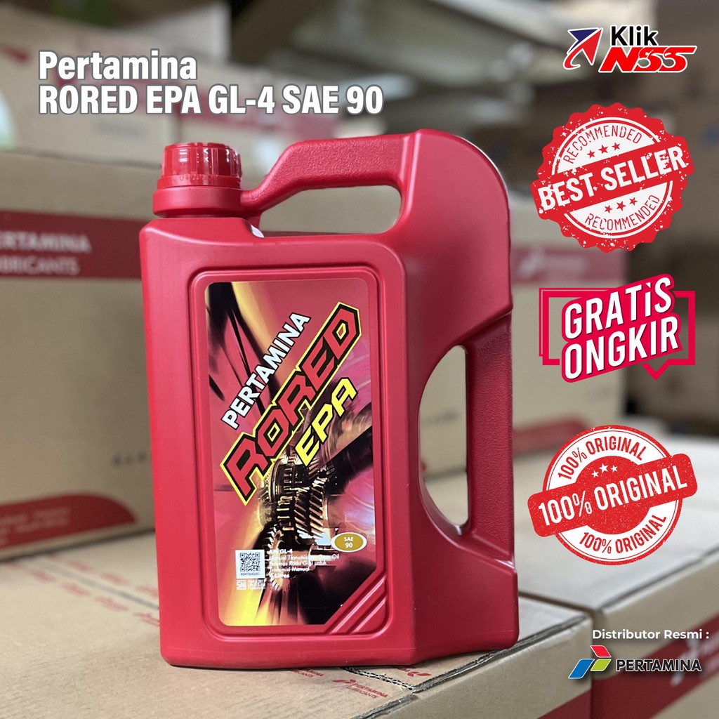 Jual Oli Mobil Pertamina RORED EPA MIN 90 GL4 4L | A070106740 | Shopee ...