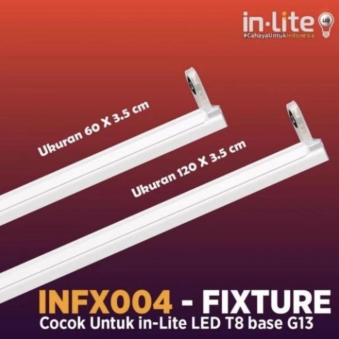 Jual Inlite Infx004 Housing Fitting Kap Rumah Lampu Led Tl T8 60Cm ...